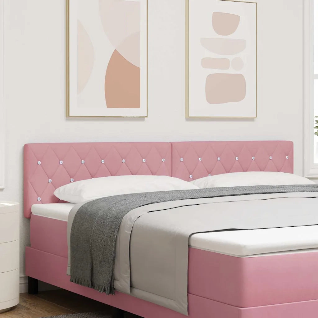 Testiera | Testata LED con strisce LED con Testiera | Testata Rosa 180 cm Velluto