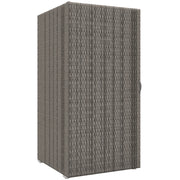 Armadio da Giardino in Polyrattan ¨C Minimal ¨C Grigio, 60x63x120 cm