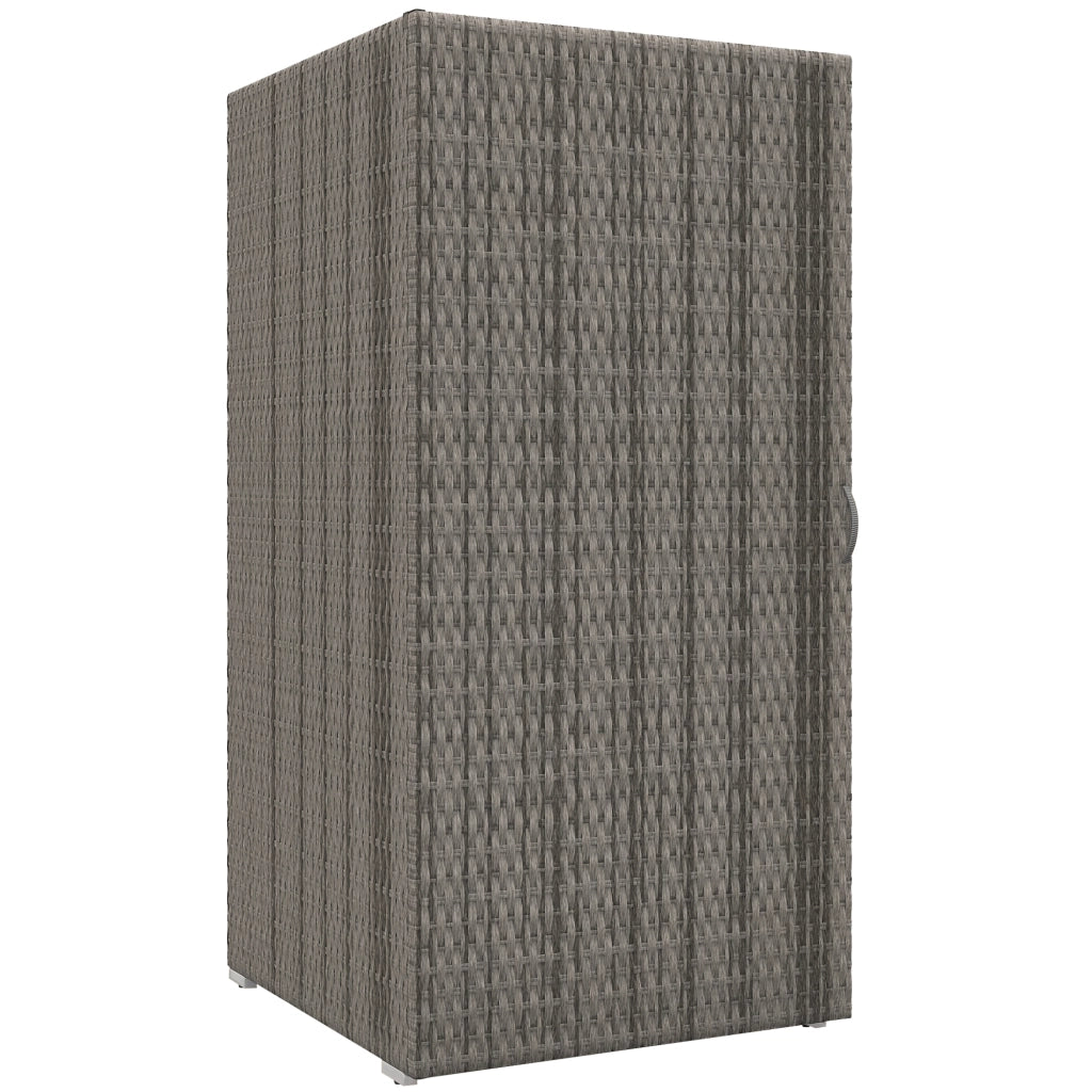 Armadio da Giardino in Polyrattan ¨C Minimal ¨C Grigio, 60x63x120 cm