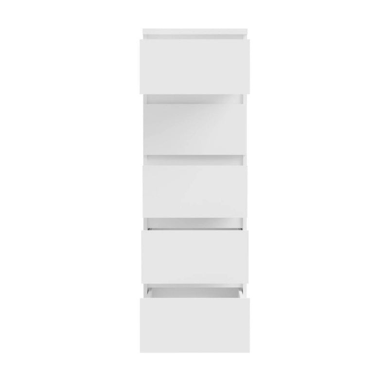 Cassettiera Morgan 5 cassetti 41.8 x 42.2 x H 128 cm. colore bianco opaco