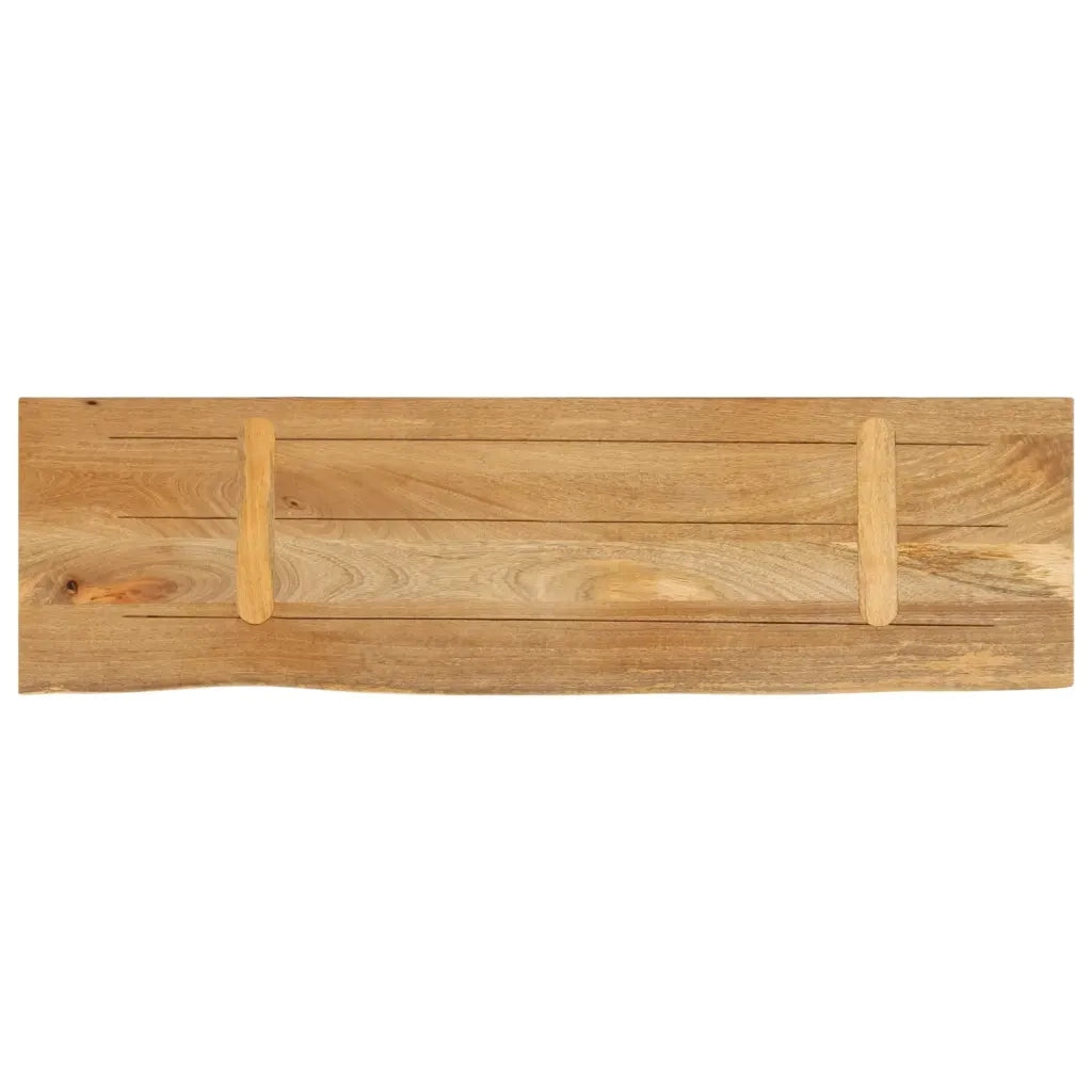Piano Tavolo | Superficie Tavolo | Piano Scrivania Bordi Vivi 110x40x3,8cm in Legno Massello di Mango