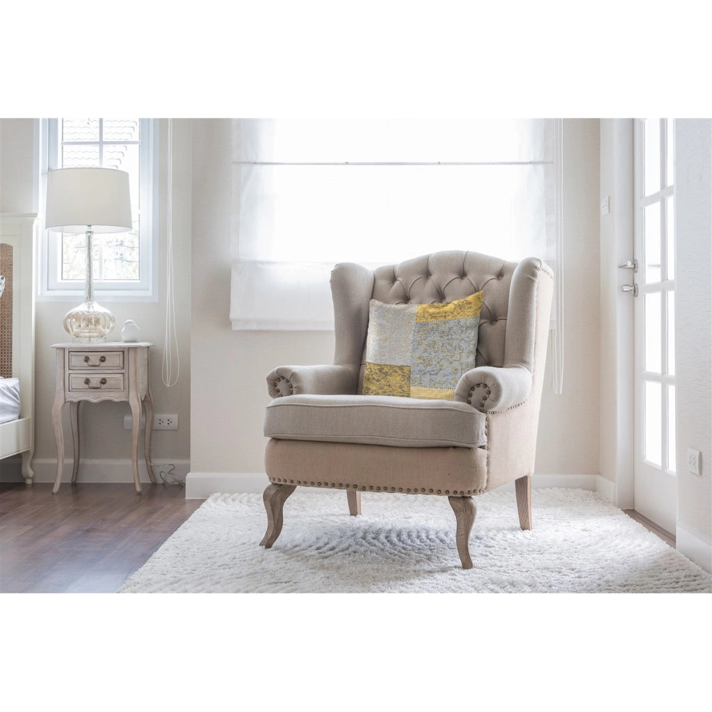 Cuscino Jacquard Gold 150 in cotone stile patchwork