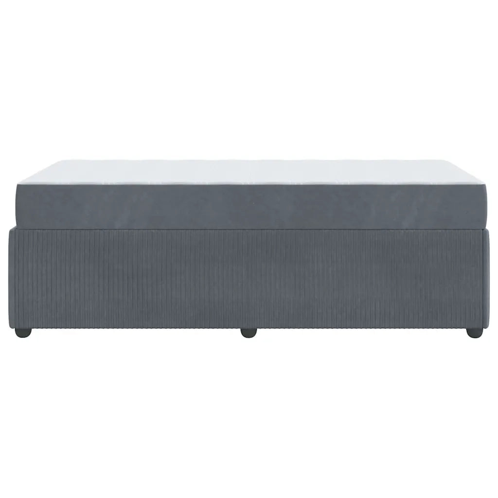 Struttura del letto Grigio scuro 80 x 200 cm Tessuto