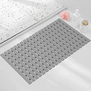 Matte antiscivolo per doccia e bagno 70 x 40 cm con chiusure BPA-free pieghevole e tagliabile su misura in grigio