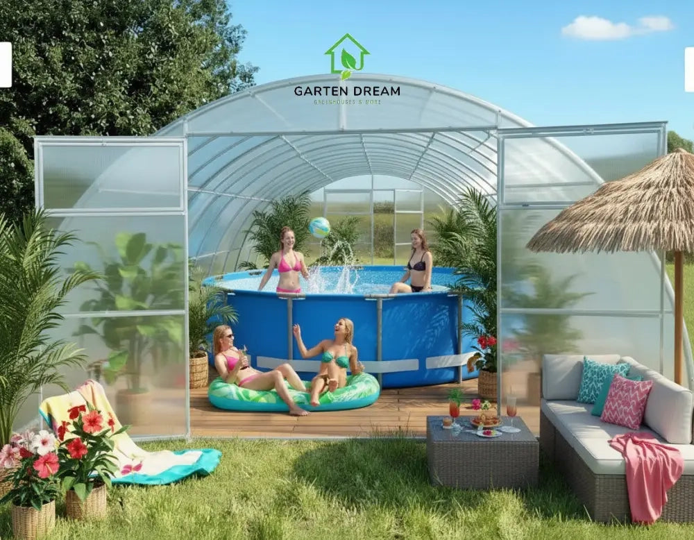 Copertura per Piscina Garten Dream SIGMA 4x8 m con Policarbonato 4 mm