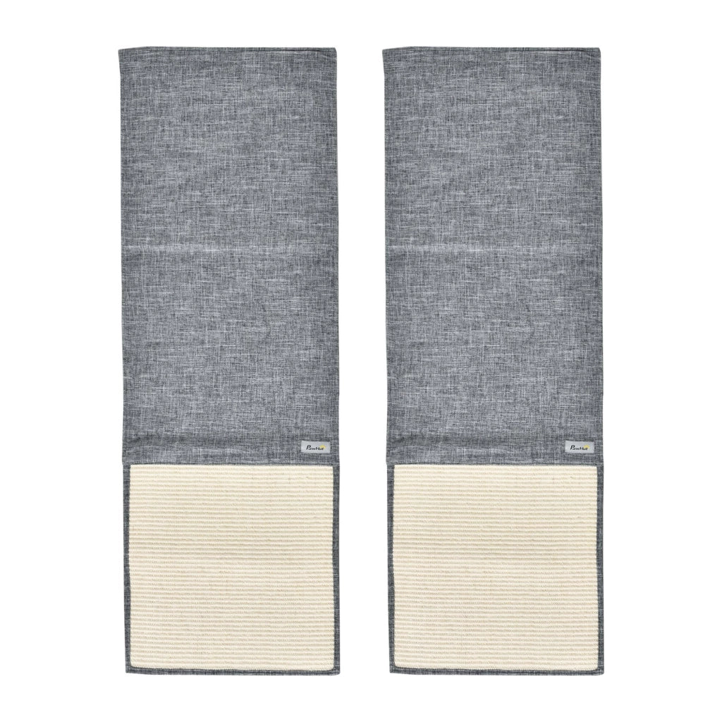Set 2 Tappetini Tiragraffi per Gatti ¨C Xylo ¨C Sisal 130x45cm Grigio Protezione Divano Mobili