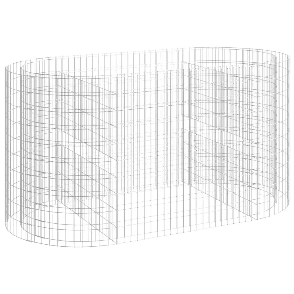 Gabbione con Letto Rialzato in Ferro Zincato 200x100x100 cm 152045