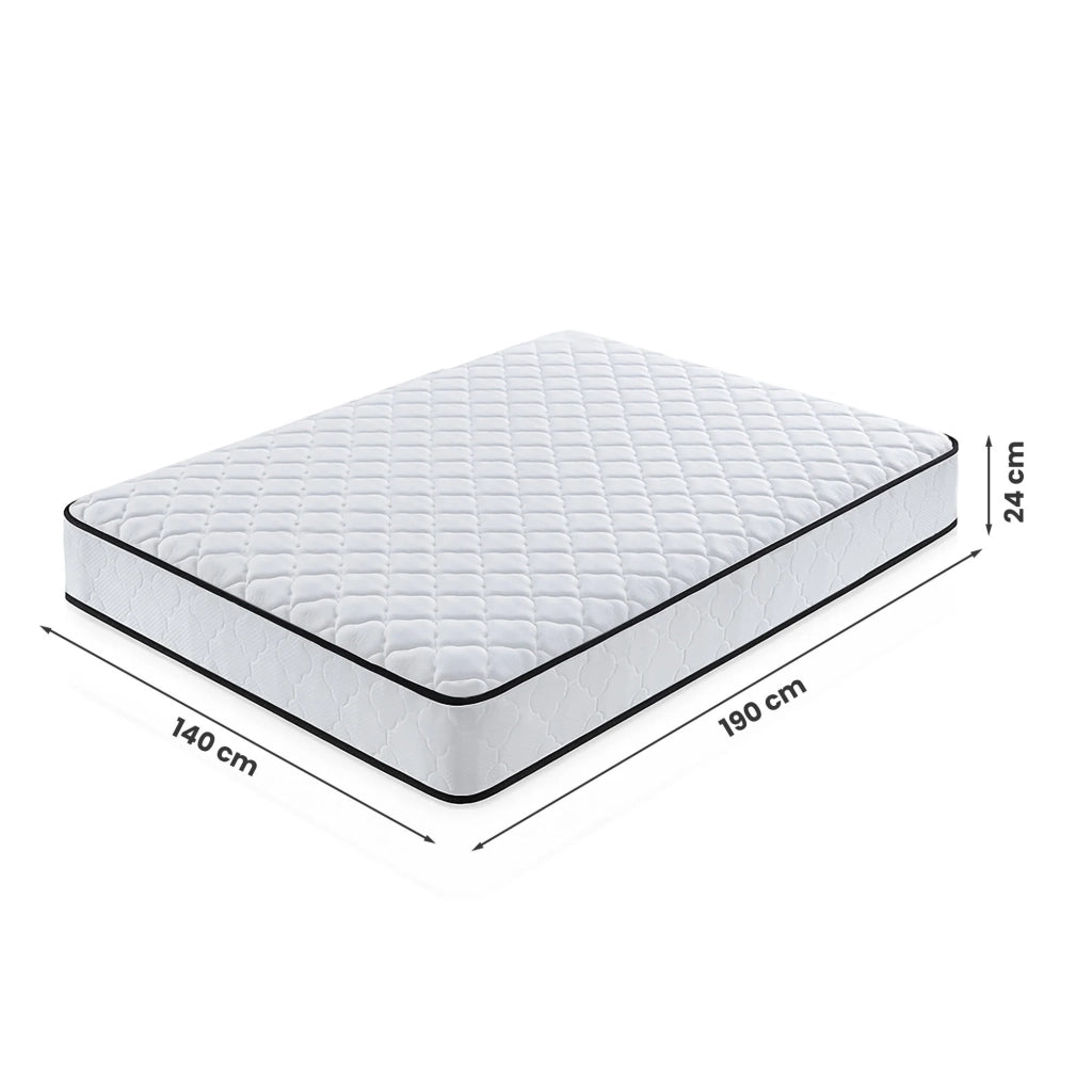 Materasso a molle insacchettate 7 zone con coprimaterasso incluso durezza H3 140x190 cm