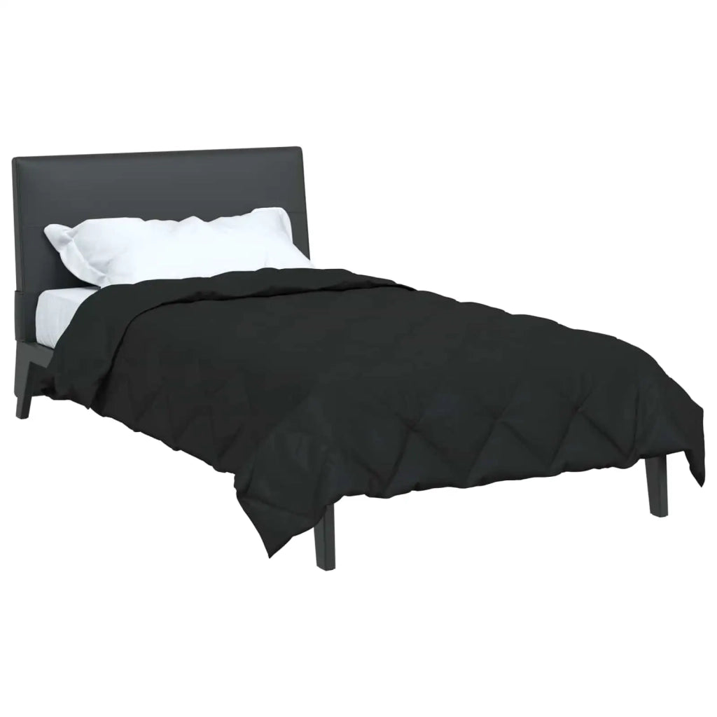 Piumone | Duvet Estivo Nero 200 x 140 cm Microfibra
