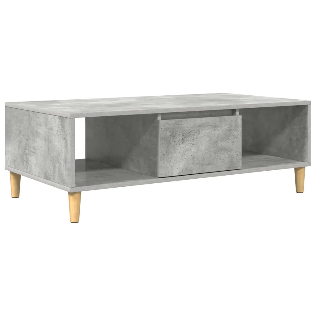 Tavolino da Salotto-Tavolino da soggiorno-Tavolo Grigio cemento 103,5 x 60 x 35 cm