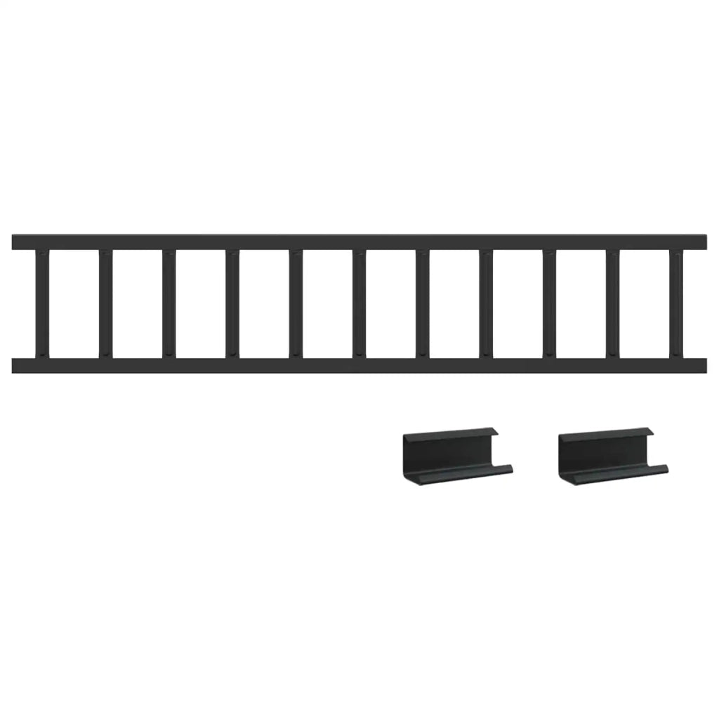 Guardia per neve sul tetto Nero 100 x 2,5 x 20 cm Acciaio CFW8236732