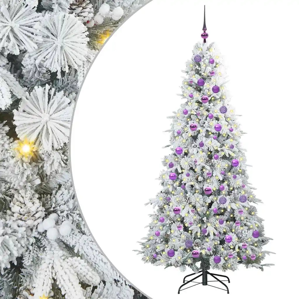 Albero di Natale Artificiale con Rami Pieghevoli Bianco 180 cm 3397490