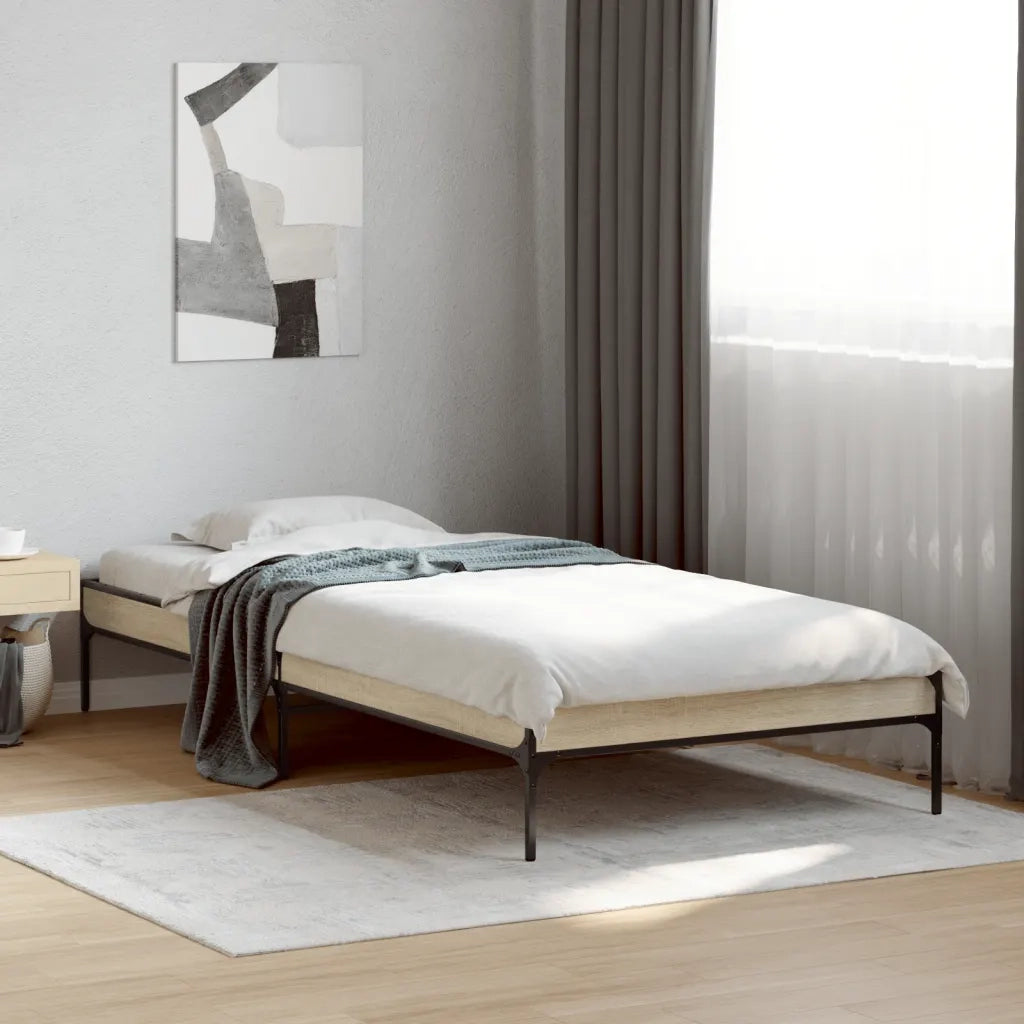 Giroletto Rovere Sonoma 100x200 cm Legno Multistrato e Metallo 845027