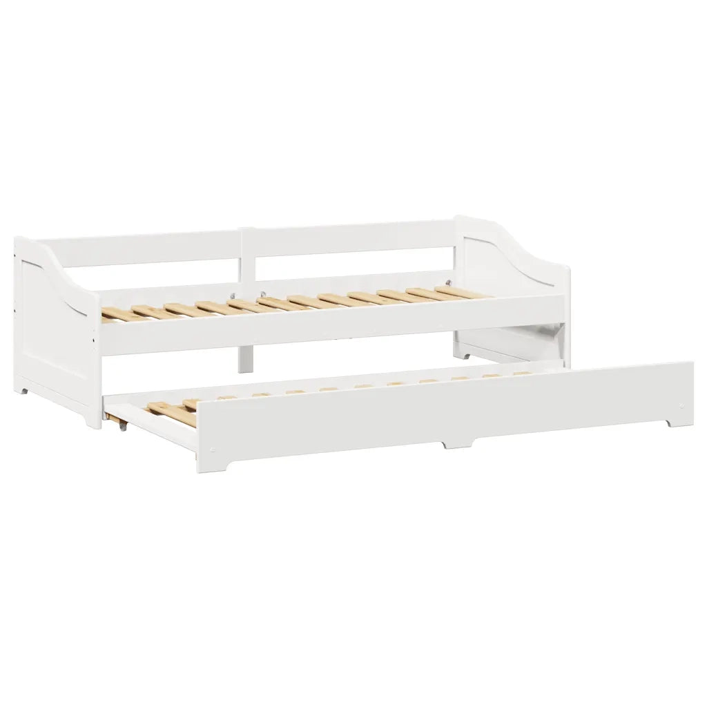 Lettino con Rotelle senza Materasso-Struttura Letto IRUN Bianco 90x200 cm