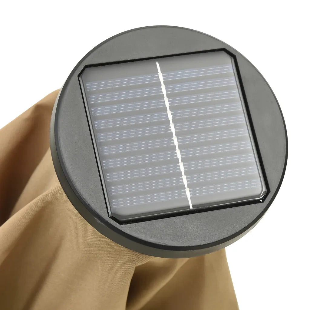 Ombrellone da Giardino-Ombrello da Balcone con LED Tortora 200x211 cm in Alluminio