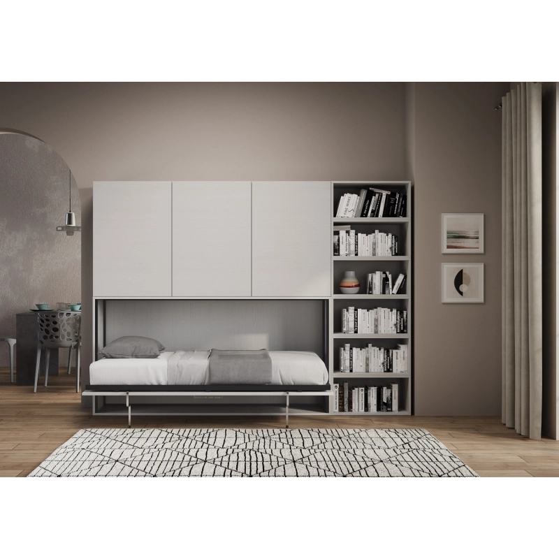 Letto a scomparsa singolo orizzontale Kando composizioni - G,Si