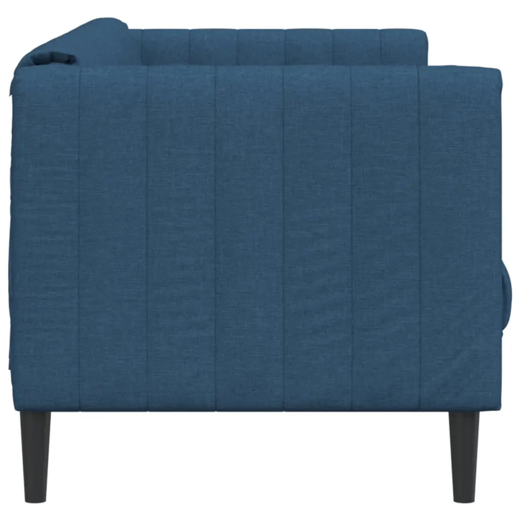 Divano a 3 Posti-Sofa 3 Posti Blu in Tessuto