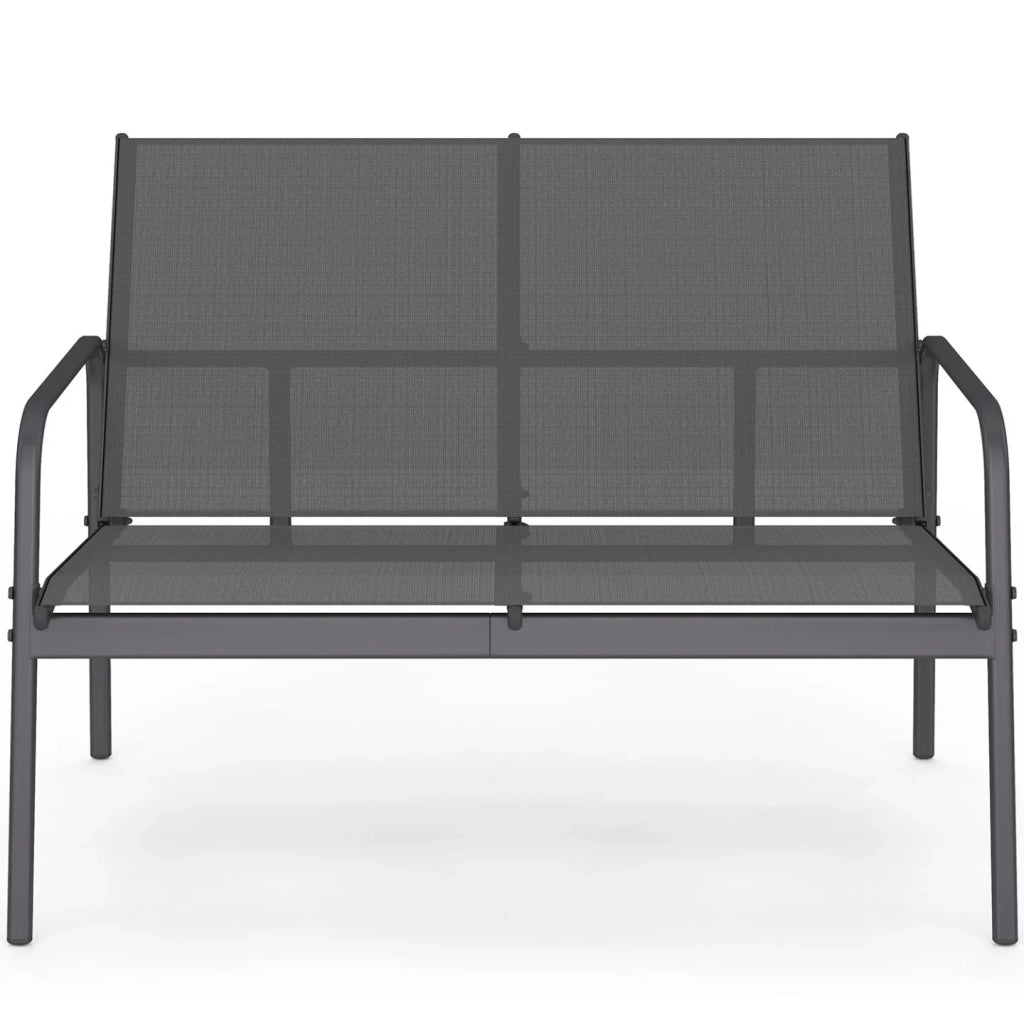 IDMarket - Set di mobili da giardino TOLEDE basso a 4 posti con divano, poltrone e tavolo grigio antracite