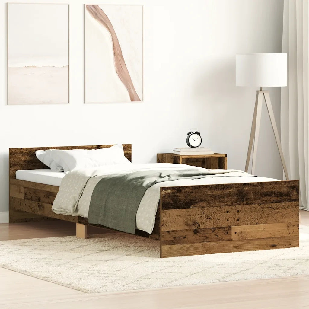 Giroletto senza Materasso-Struttura Letto Legno Antico 100x200cm in Truciolato 590258