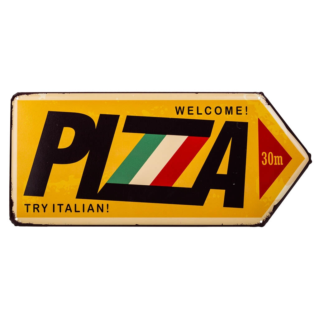 Targa in metallo giallo 20x42x1h