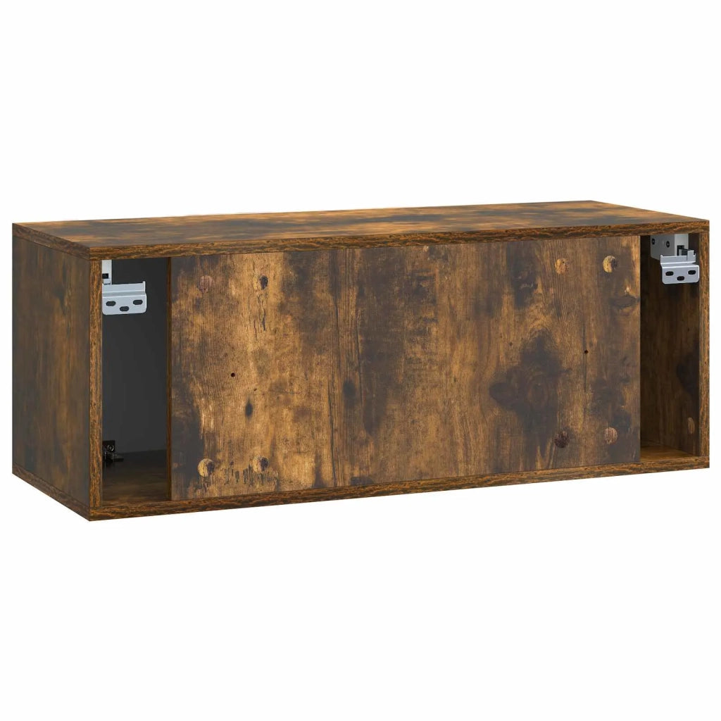 Mobile TV da Muro | Armadietto TV | Mobile Porta TV Rovere Fumo 78,5 x 31 x 30 cm
