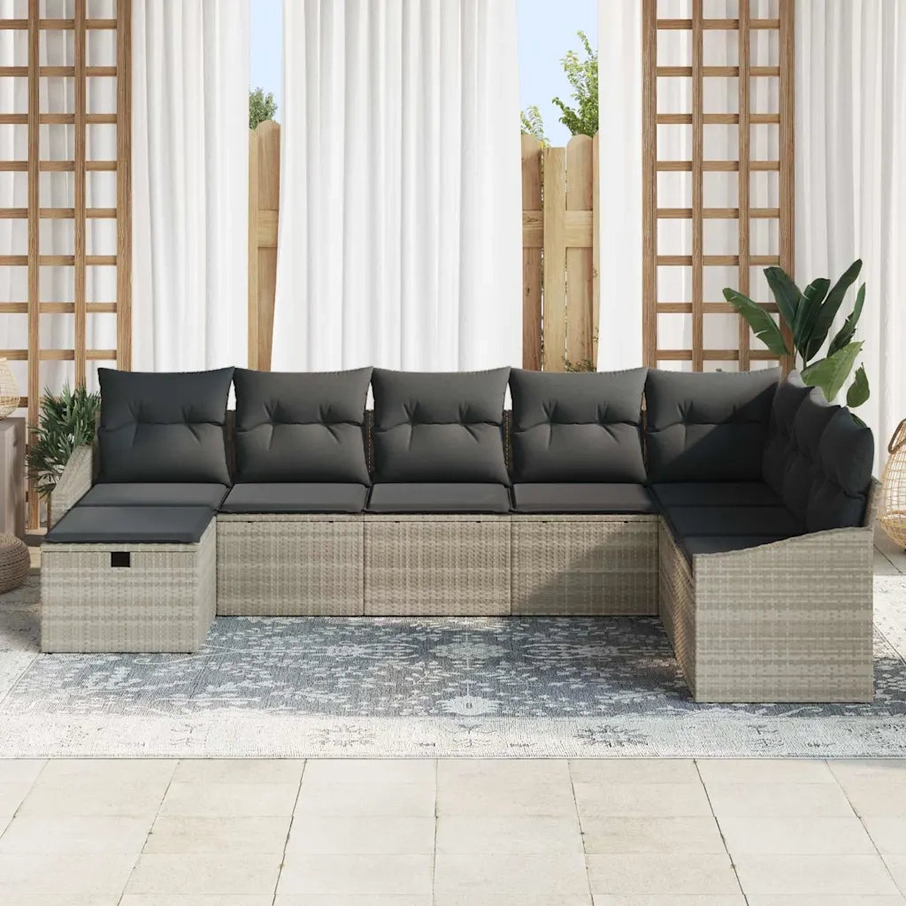 Set di divani con cuscino 9 pcs polyrattan