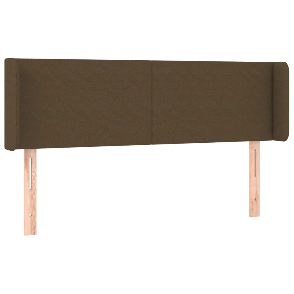 Testiera a LED Marrone Scuro 147x16x78/88 cm in Tessuto 3122957