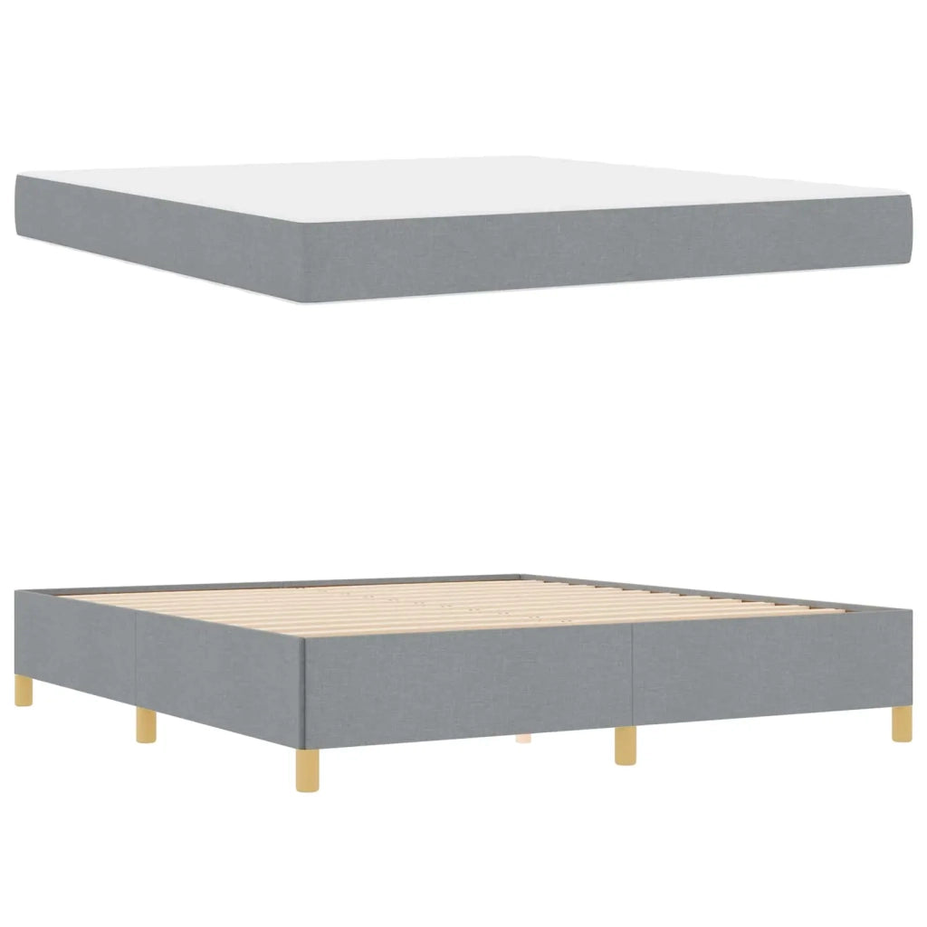 Struttura del letto Grigio chiaro 180 x 200 cm Tessuto