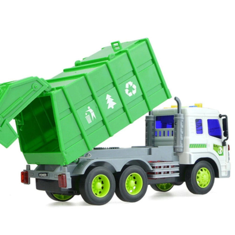 Trade Shop - Camion Raccolta Rifiuti Con Luci E Suoni Cassone Ribaltabile Funzioni Reali -