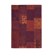 Tappeto Jacquard Retro in Cotone Rosso 80x150 cm