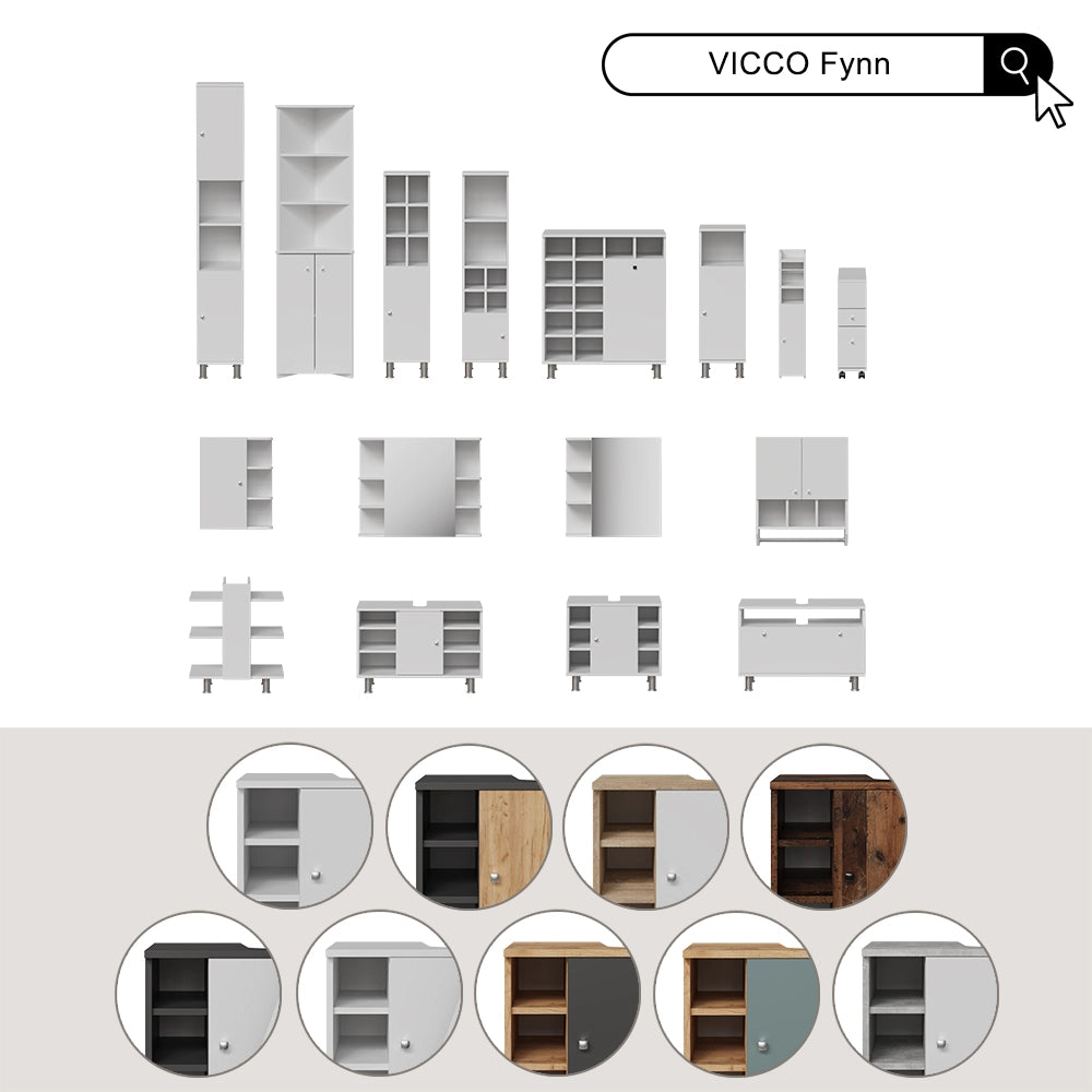 Vicco Mobile sottolavabo per bagno Oldstyle 80.2 x 54 cm con cassetto