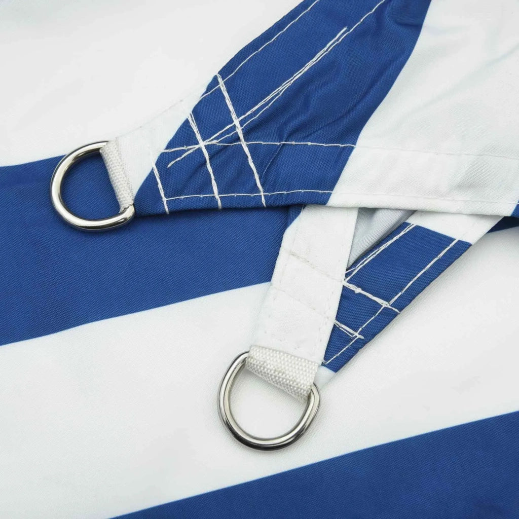 Vela da ombra solare-Telo Ombra-Vela Ombreggiante-Parasole a Vela Blu e Bianco 4,5 x 4,5 x 4,5 m