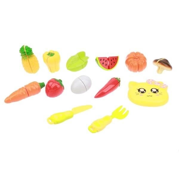 Cucina-PlaysetFrutta e verdura in sacchetto con coltello e tagliere pronto peril taglio, giocattolo per bambini-Hungary