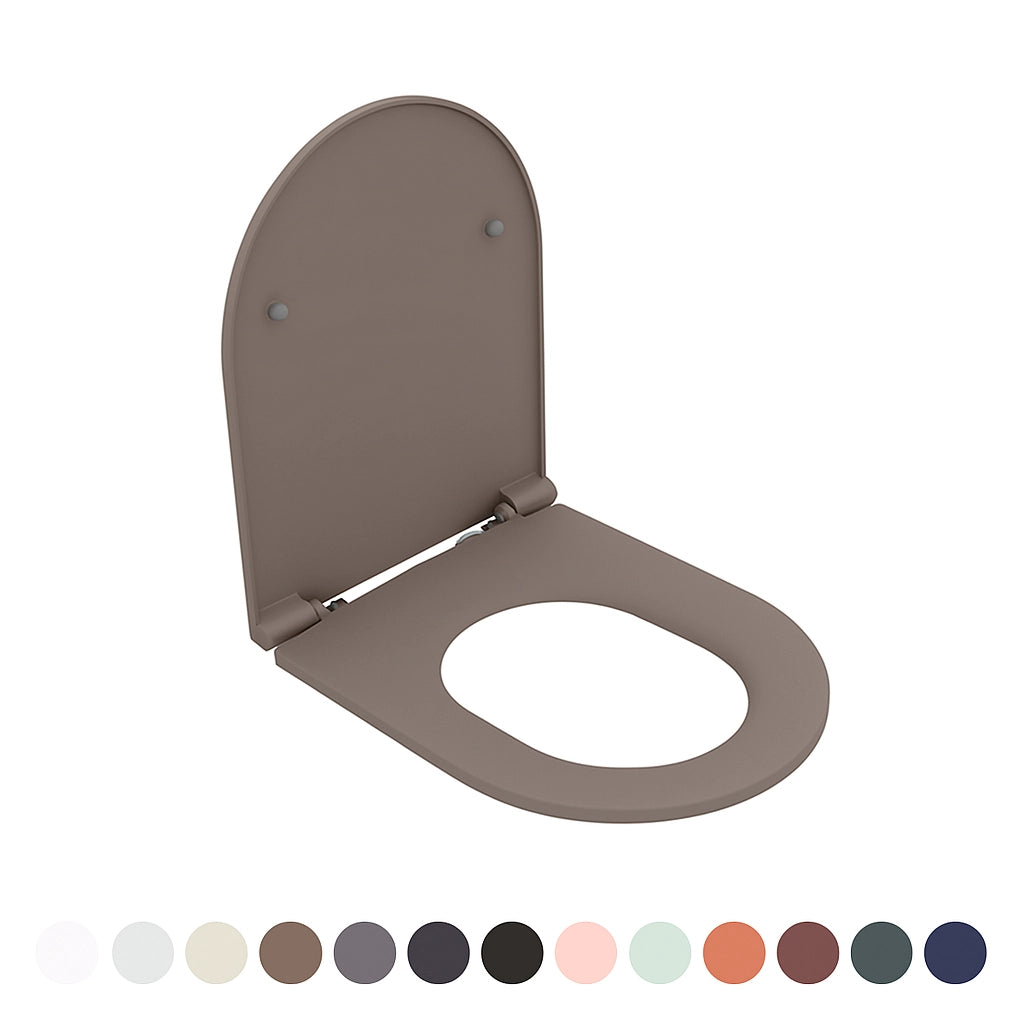 SEDILE WC SOFT CLOSE INFINITY PER SOSPESO Tortora Opaco coprivaso copriwater NYMO