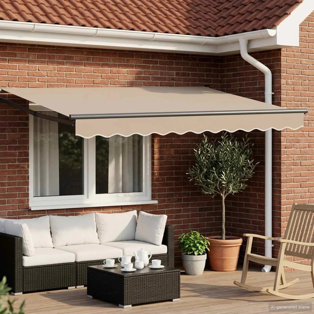 Tettuccio Elettrico Retrattile Beige 3 x 2,5 m 3419772