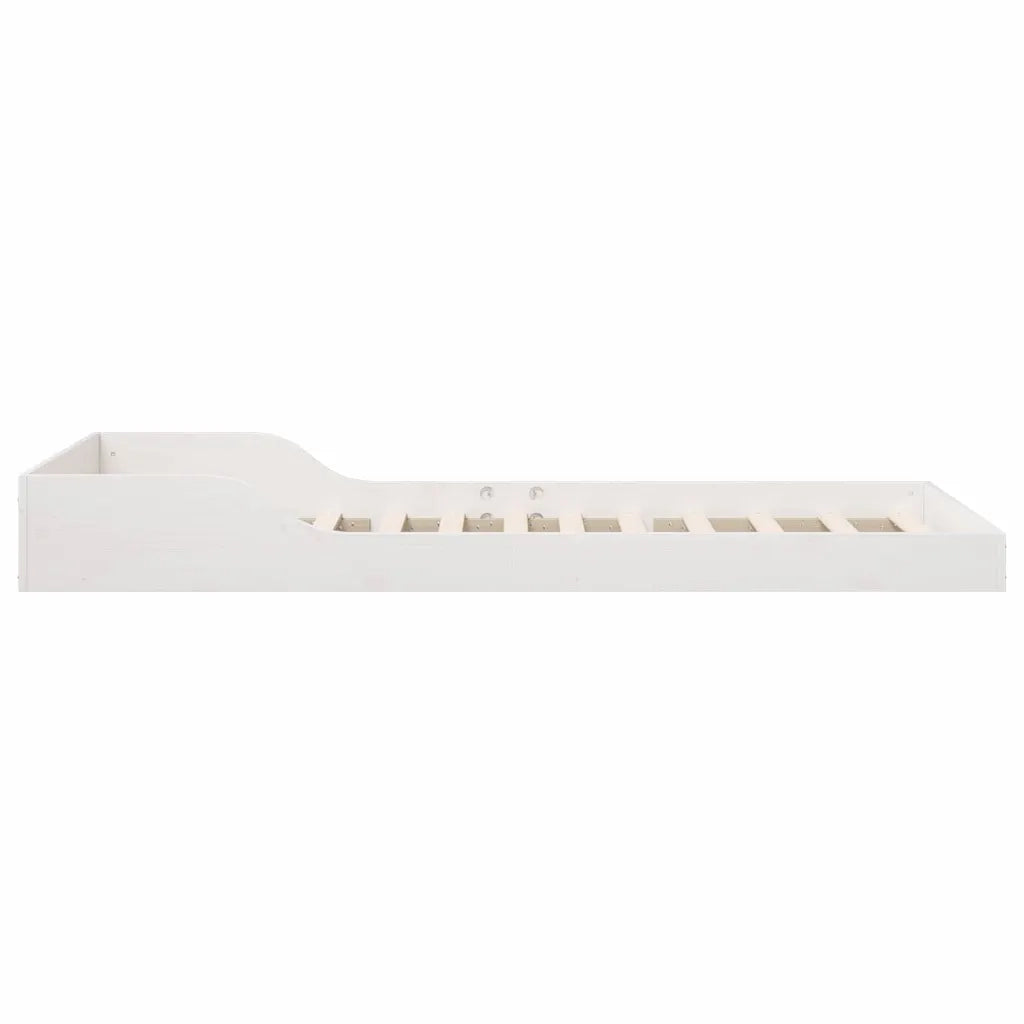 Letto singolo | Letto per adulti | Struttura del letto Bianco 100 x 200 cm Pino massello