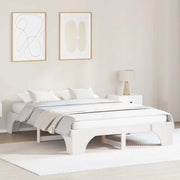 Struttura del letto-Giroletto-Rete del Letto Bianco 160 x 200 cm Pino massello 334292
