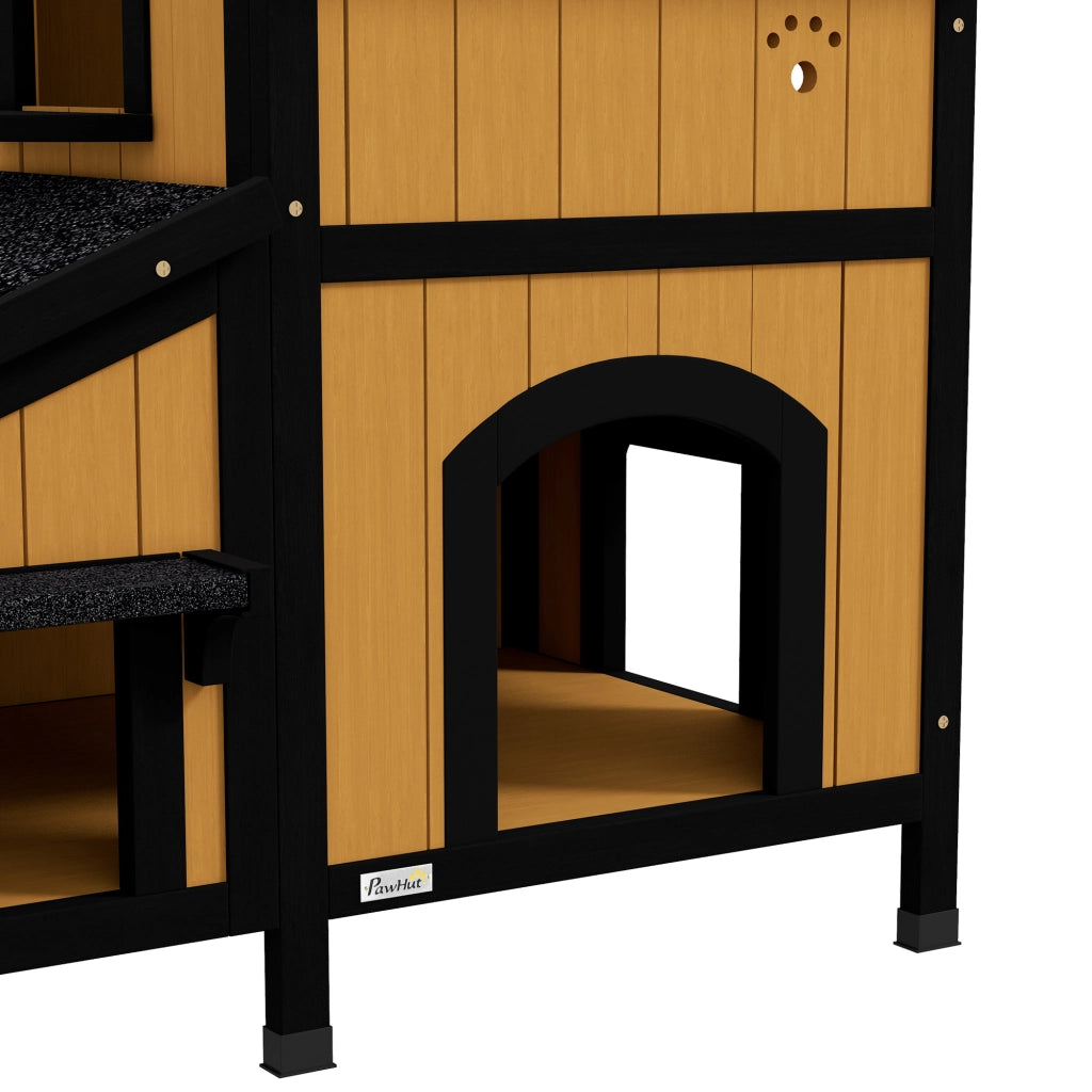 CASA PER GATTI 96x65x85,5 cm Legno Giallo