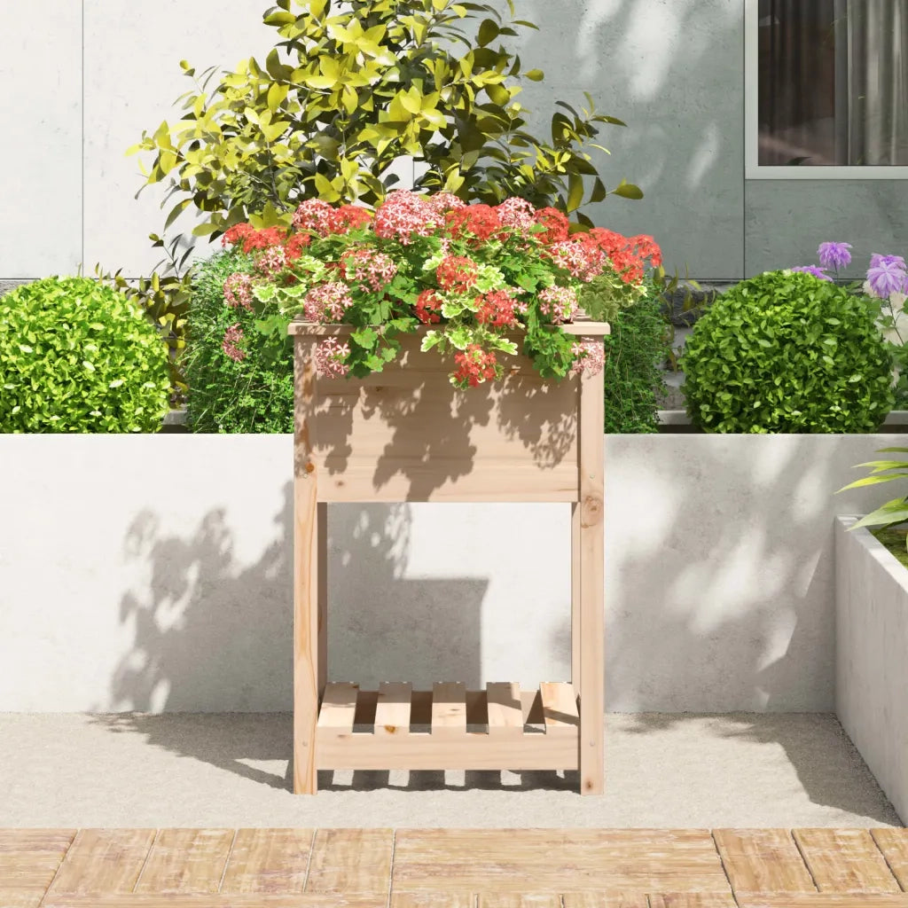Fioriera con Mensola 54x54x81 cm in Legno Massello di Pino 823773