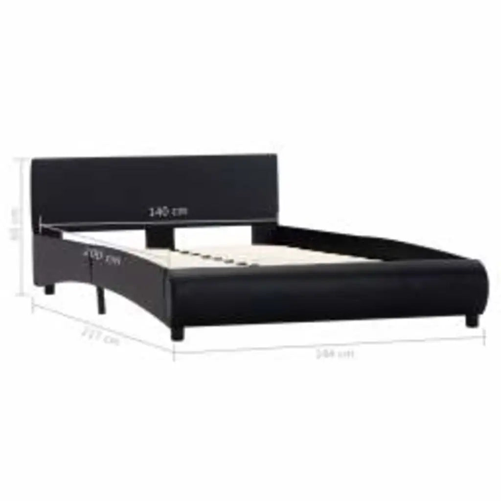 Giroletto con LED Nero in Similpelle 140x200 cm 285483