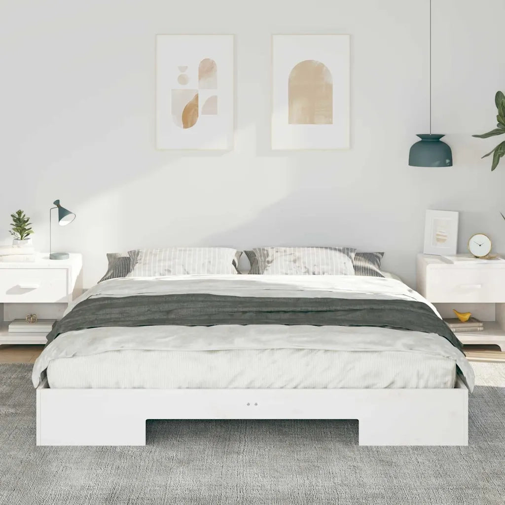 Struttura del letto-Giroletto-Rete del Letto Bianco 200 x 200 cm