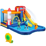 Castello Gonfiabile 5 in 1 con Scivolo Piscina e Cannone ad Acqua ¨C Xylo ¨C con Gonfiatore 550W