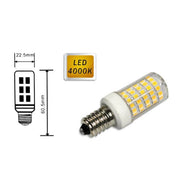 Trade Shop - Lampadina 86 Led E14 7watt Piccola Luce 6500k 3000k 4000k Frigo E Cappa - -bianco Naturale      -