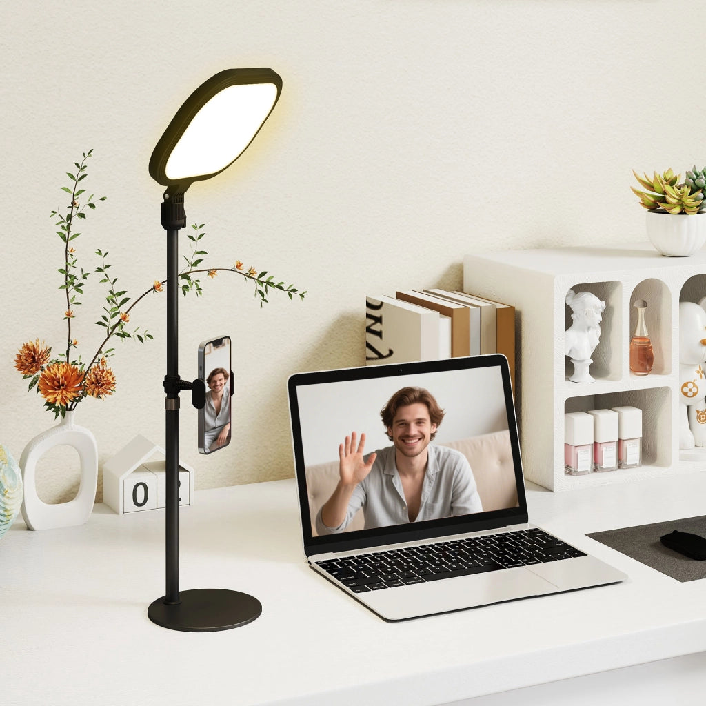 Lampada da Scrivania LED con Supporto per Telefono ¨C Minimal ¨C Nero