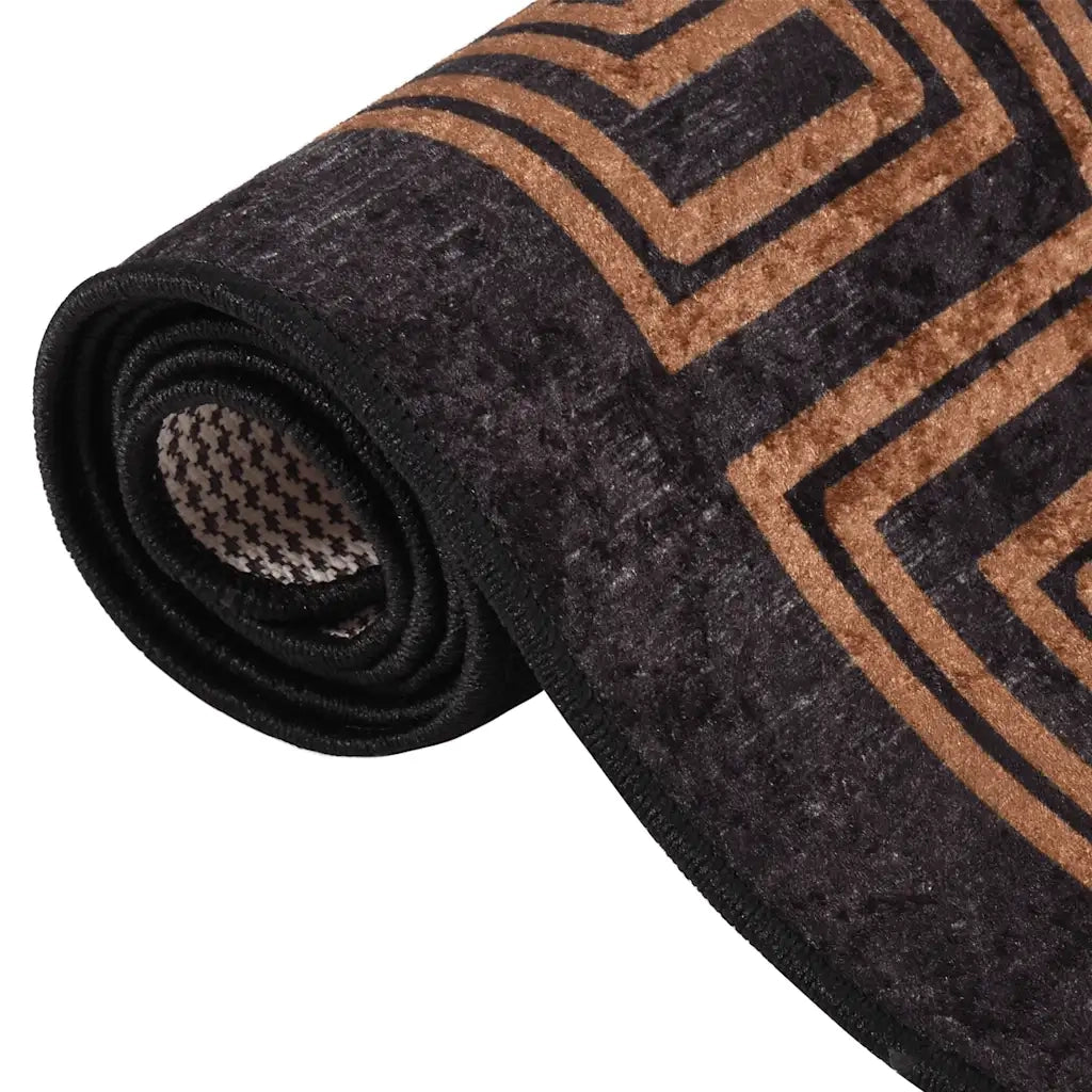 Tappeto del soggiorno | Tappeto Lavabile 190x300 cm Nero e Oro