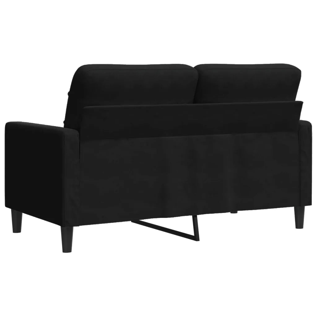 Divano a 2 Posti-Sofa 2 Posti Nero 120 cm in Velluto 802801