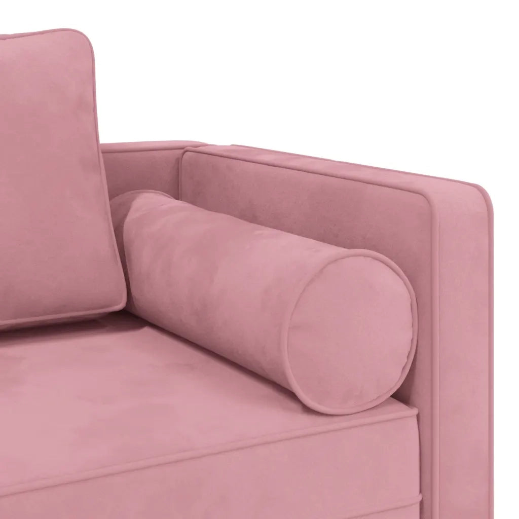 Chaise Lounge | Sedia a Sdraio con Cuscini Rosa in Velluto CFW1028421