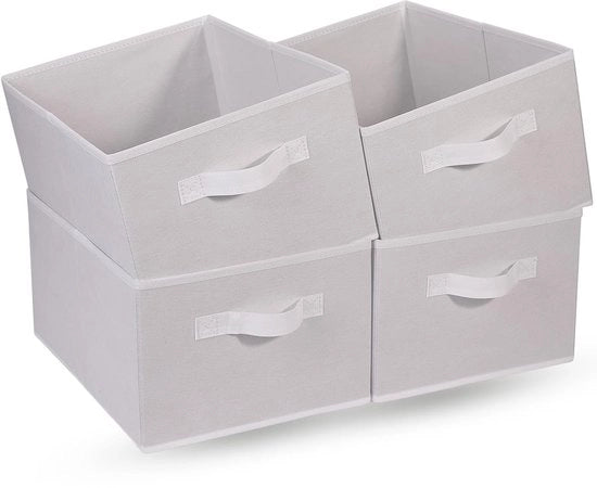 Organizzatori pieghevoli - Risparmio di spazio - Set da 4 - Tessuto - 39x29x20 cm