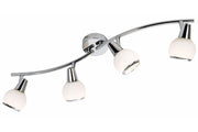 Plafoniera Reality Loris cromata 4 spot orientabili E14