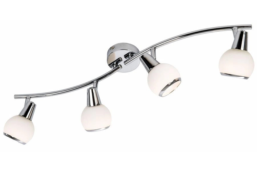 Plafoniera Reality Loris cromata 4 spot orientabili E14